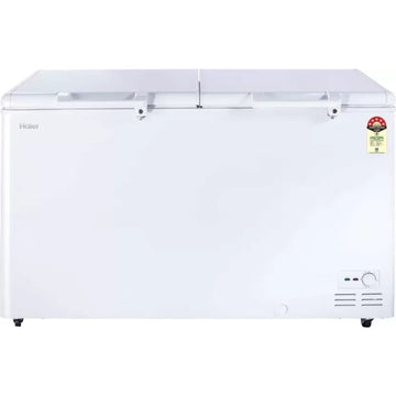 Haier 439.0 L HFC-500DM5, 5 Star Convertible with Inside metal liner Hard Top Double Door Frost Free Standard Deep Freezer (White)